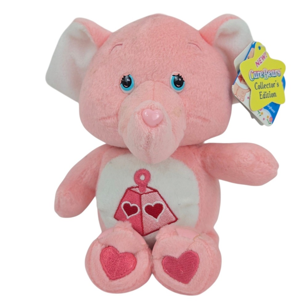 Care Bear Cousins Lotsa Heart Elephant 8" Plush 2004 Play-A-Long MINT Triple Tag